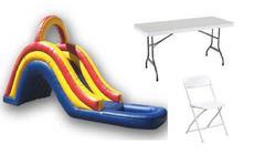 Pckg 12- (Singlelane Waterslide) 2 tables 16 chairs Pckg 12- (Singlelane Waterslide) 2 tables 16 chairs